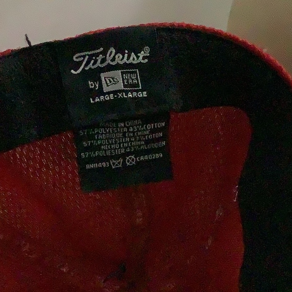 Titleist golf red fitted baseball hat size large/x large - Picture 5 of 5